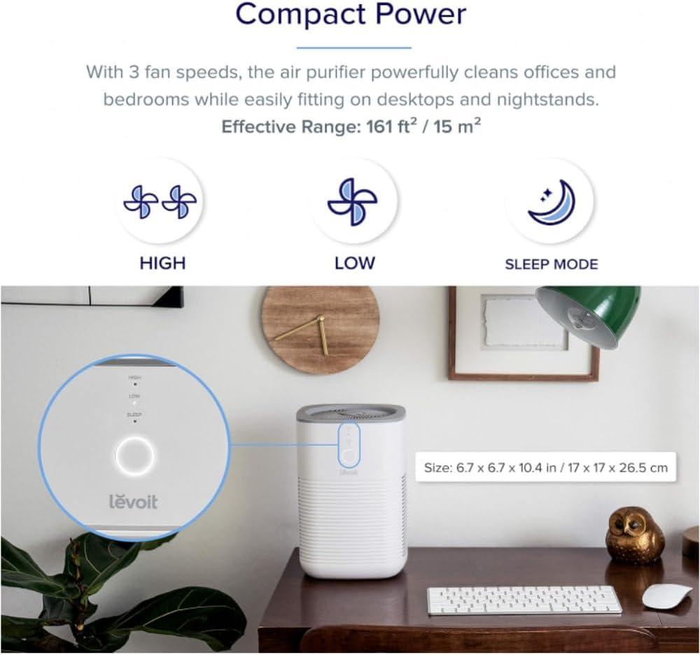 imageLEVOIT LVH128 Air Purifier Replacement Filter Genuine LVH128RF Air Filters Capture Dust Smoke Pollen Activated Carbon 3Stage Filtration System 2 Piece Set 2 PackFilter 1 Pack