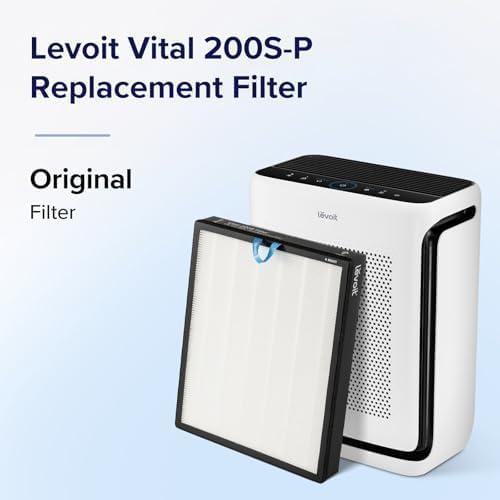 imageLEVOIT Vital 200SP Replacement FilterGenuine Air Purifier Filters Supports HEPA Sleep Mode HighEfficiency Activated Carbon for Removal of Smoke Odor Allergens Pollen Vital 200SRF 1 Pack