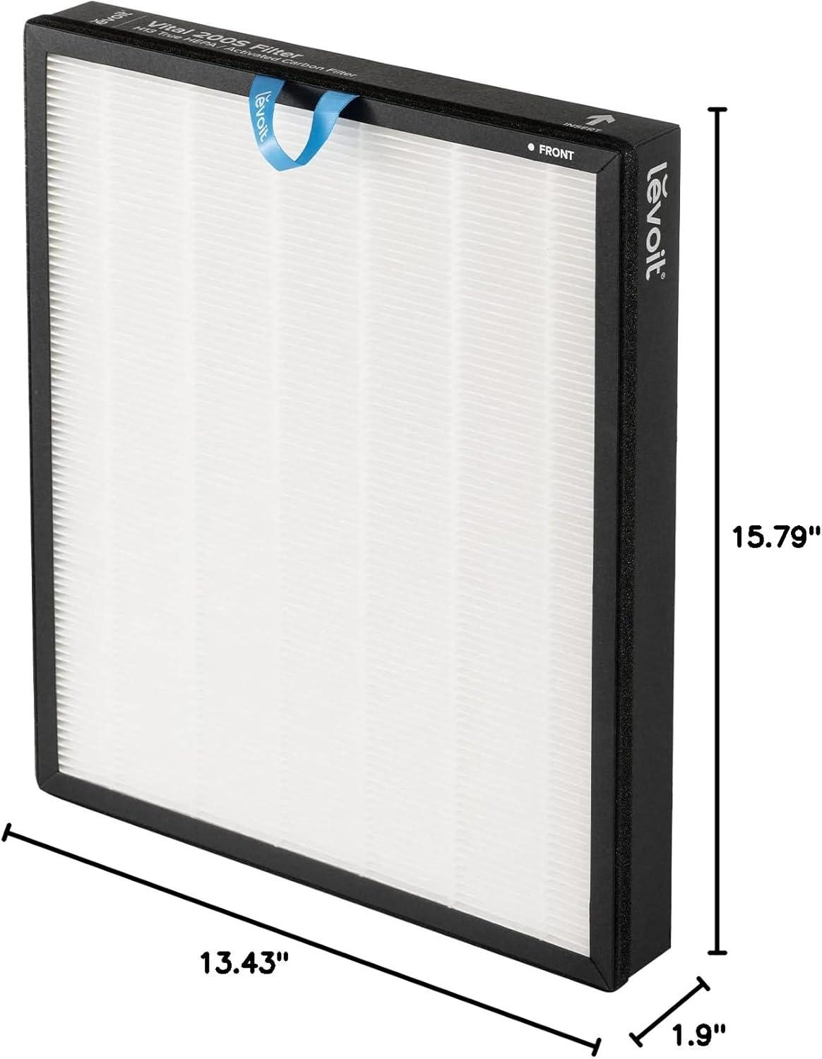 imageLEVOIT Vital 200SP Replacement FilterGenuine Air Purifier Filters Supports HEPA Sleep Mode HighEfficiency Activated Carbon for Removal of Smoke Odor Allergens Pollen Vital 200SRF 1 Pack