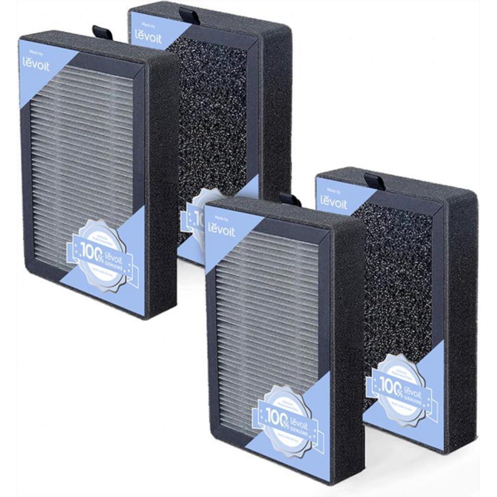 imageLEVOIT LVH128 Air Purifier Replacement Filter Genuine LVH128RF Air Filters Capture Dust Smoke Pollen Activated Carbon 3Stage Filtration System 2 Piece Set 2 PackFilter 2 Pack