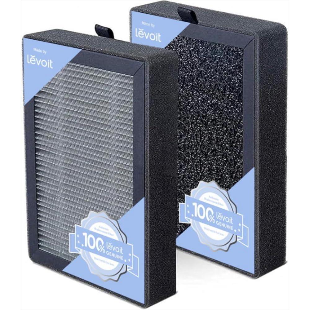 imageLEVOIT LVH128 Air Purifier Replacement Filter Genuine LVH128RF Air Filters Capture Dust Smoke Pollen Activated Carbon 3Stage Filtration System 2 Piece Set 2 PackFilter 1 Pack