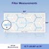 imageLEVOIT 20x20x1 Air Filter MERV 11 6Month Pleated Furnace Filters for Home AC HVAC HighEfficiency Allergen Defense for Pet Dust and Smoke 2 Pack Actual Size 19691969079 inches14301