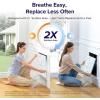 imageLEVOIT 20x20x1 Air Filter MERV 11 6Month Pleated Furnace Filters for Home AC HVAC HighEfficiency Allergen Defense for Pet Dust and Smoke 2 Pack Actual Size 19691969079 inches14301