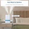 imageLEVOIT 4L Humidifiers for Bedroom Large Room ampamp Essential Oil Diffuser Quiet Cool Mist for Home Baby and Plants Last up to 40Hours Dual 360 Rotation Nozzles Handle Design Auto Shut Off BlueWhite and Blue
