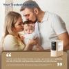 imageLEVOIT 6L Smart Warm and Cool Mist Humidifiers for Home Bedroom 60H Runtime and Auto Customized Humidity for Large room Schedule Easy Top Fill Essential Oil Diffuser WhisperQuiet Handle BlackWhite