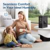imageLEVOIT 6L Smart Warm and Cool Mist Humidifiers for Home Bedroom 60H Runtime and Auto Customized Humidity for Large room Schedule Easy Top Fill Essential Oil Diffuser WhisperQuiet Handle BlackBlack