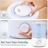 imageLEVOIT Dual 150 Humidifiers for Bedroom Large Room 3L Cool Mist Top Fill Essential Oil Diffuser for Baby Nursery and Plants 360 Nozzle Quiet Rapid Ultrasonic Humidification for Home BlueBlue