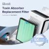 imageLEVOIT Genuine Vital 100SP Air Purifier Toxin Absorber Replacement Filter Supports HEPA Sleep Mode HighEfficiency Activated Carbon for Removal of Odor Pollen Vital 100SRFTX Green 1 PackToxin Absorber Replacement Filter