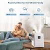 imageLEVOIT OasisMist 1000S 10L Smart Humidifier for Home Large Room Bedroom Last 100 Hours Suitable for Indoor Plant Cover up to 600ft Easy Top Fill Remoter ampamp Voice Control Auto Mode Quiet WhiteWhite