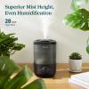 imageLEVOIT Top Fill Humidifiers for Bedroom 25L Tank for Large Room Easy to Fill ampamp Clean 28dB Quiet Cool Mist Air Humidifier for Home Baby Nursery ampamp Plants Auto Shutoff and BPAFree for Safety 25HBlack