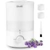 imageLEVOIT Dual 150 Humidifiers for Bedroom Large Room 3L Cool Mist Top Fill Essential Oil Diffuser for Baby Nursery and Plants 360 Nozzle Quiet Rapid Ultrasonic Humidification for Home BlueWhite
