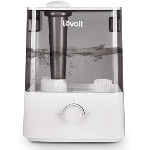 imageLEVOIT Classic300 Ultrasonic Top Fill Humidifier Extra Large 6L Tank Last 60Hour  Super Quiet Easy to Use and Clean 360 Rotation Nozzle Simple Knob Control Handle Auto Shut Off Gray