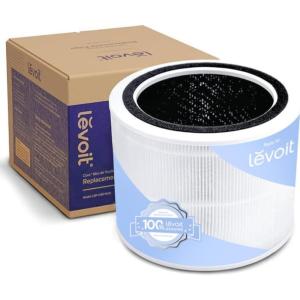 imageLEVOIT Core 200SP Replacement Filter Genuine Core 200SRF Air Purifier Filters Supports HEPA Sleep Mode HighEfficiency Activated Carbon for Removal of Smoke Odor Allergens Pollen 2 Pack72 x 72 x 57