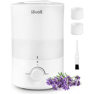 imageLEVOIT Dual 150 Humidifiers for Bedroom Large Room 3L Cool Mist Top Fill Essential Oil Diffuser for Baby Nursery and Plants 360 Nozzle Quiet Rapid Ultrasonic Humidification for Home BlueWhite