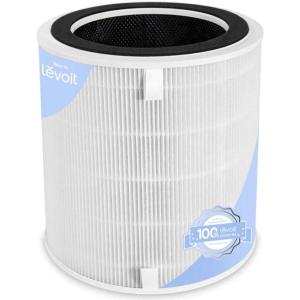 imageLEVOIT LVH135 Replacement Filter Genuine Air Purifier Filters HighEfficiency Activated Carbon for Removal of Smoke Odor Allergens Pollen LVH135RF White1 Pack