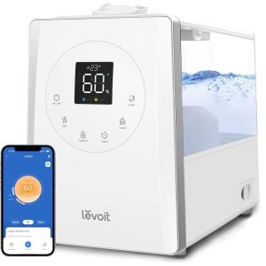 imageLEVOIT OasisMist 1000S 10L Smart Humidifier for Home Large Room Bedroom Last 100 Hours Suitable for Indoor Plant Cover up to 600ft Easy Top Fill Remoter ampamp Voice Control Auto Mode Quiet WhiteWhite