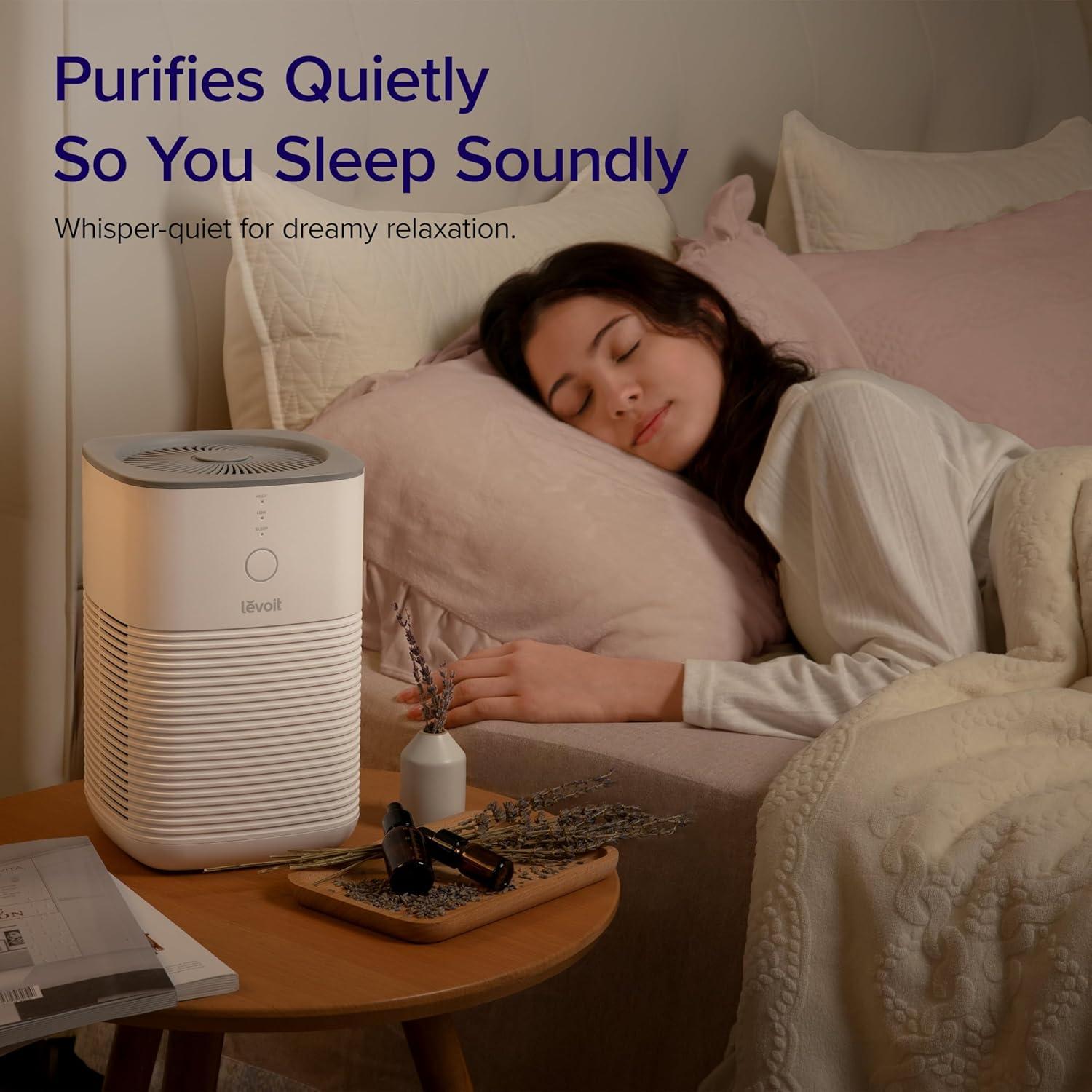 imageLEVOIT Air Purifiers for Home AHAM VERIFIDE HighEfficiency Filter for Smoke Dust Pollen and Odors in Bedroom Office or Nursery Optional Night Light Quiet Operation LVH132 WhiteWhite