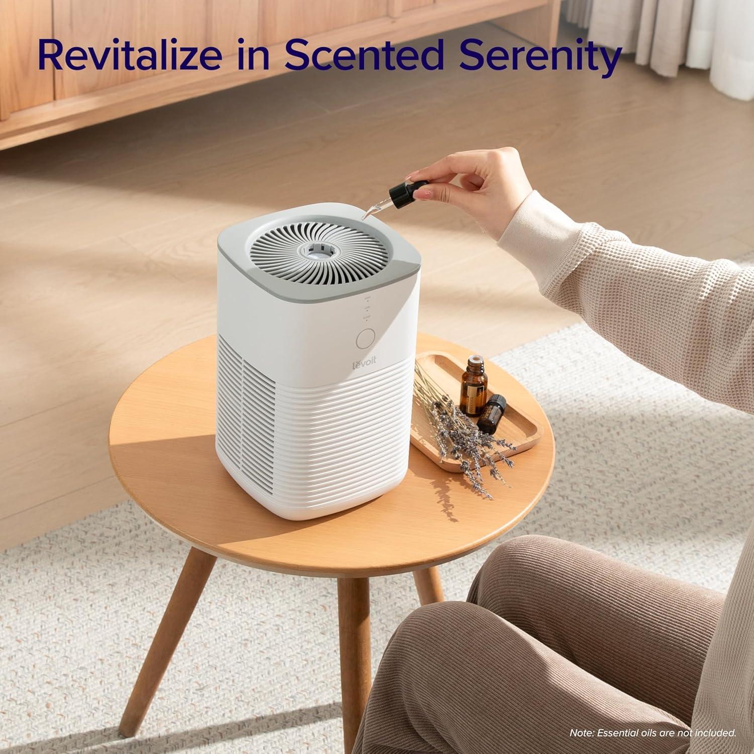imageLEVOIT Air Purifiers for Home AHAM VERIFIDE HighEfficiency Filter for Smoke Dust Pollen and Odors in Bedroom Office or Nursery Optional Night Light Quiet Operation LVH132 WhiteWhite