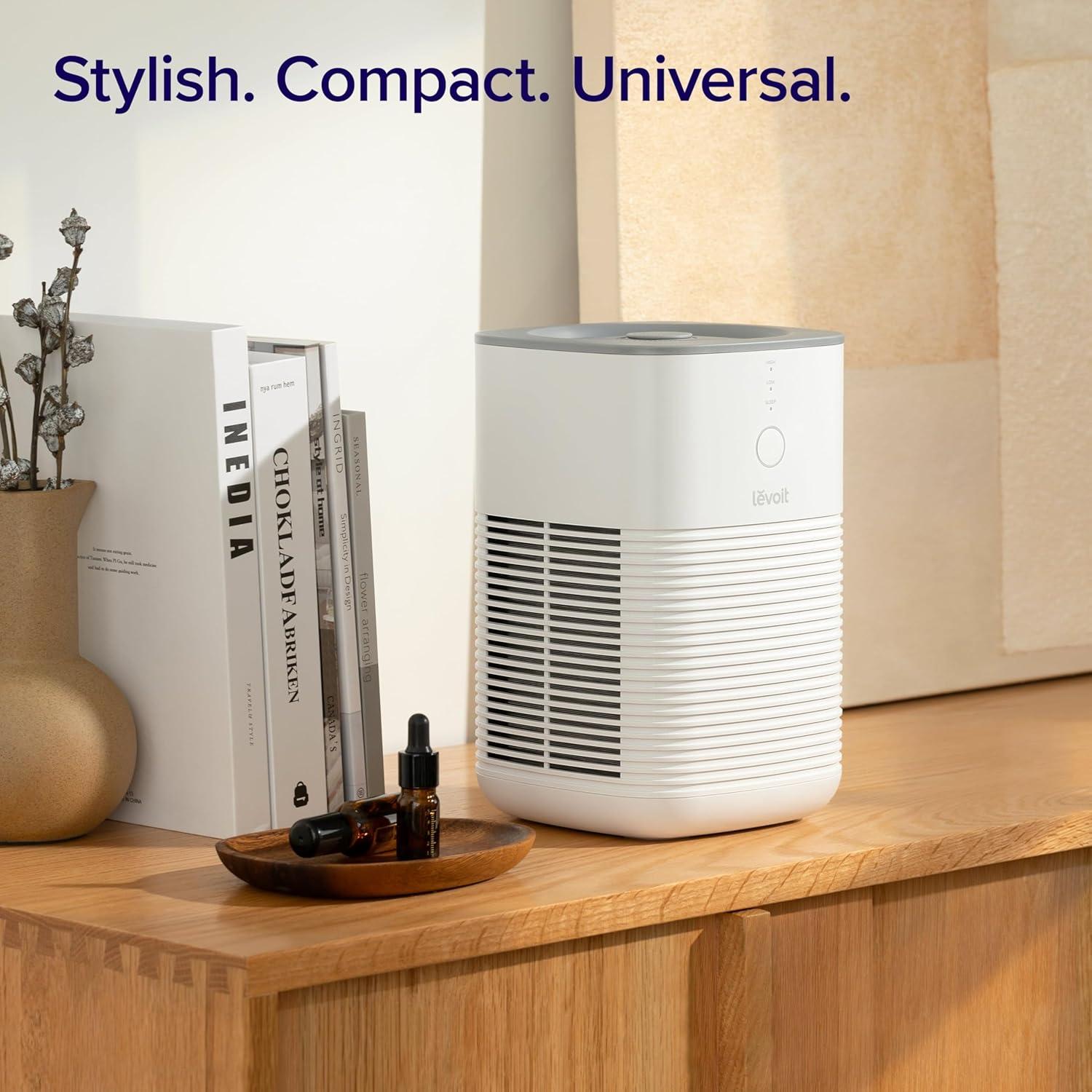 imageLEVOIT Air Purifiers for Home AHAM VERIFIDE HighEfficiency Filter for Smoke Dust Pollen and Odors in Bedroom Office or Nursery Optional Night Light Quiet Operation LVH132 WhiteWhite