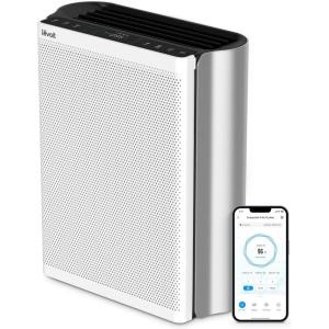 imageLEVOIT Air Purifiers for Home Large Room Up to 1733 Ft With HEPA Sleep Mode AHAM VERIFIDE Auto Mode Air Quality Monitor Smart WiFi 3in1 Filter For Pet Allergy Smoke Dust Core 400SP WhiteEverestAir