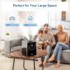 imageLEVOIT Superior 6000S Smart Evaporative Humidifiers for Home Whole House up to 3000ft 23L Last 72Hour Premium Filter Dry Mode Wheels amp Water Fill Hose Foldable Storage Sleep Mode New EditionBlack
