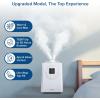 imageLEVOIT Superior 6000S Smart Evaporative Humidifiers for Home Whole House up to 3000ft 23L Last 72Hour Premium Filter Dry Mode Wheels amp Water Fill Hose Foldable Storage Sleep Mode New EditionWhite