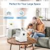 imageLEVOIT Superior 6000S Smart Evaporative Humidifiers for Home Whole House up to 3000ft 23L Last 72Hour Premium Filter Dry Mode Wheels amp Water Fill Hose Foldable Storage Sleep Mode New EditionWhite