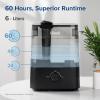 imageLEVOIT 6L Extra Large Humidifier for Bedroom Large Room Home Cool Mist Last 60Hour Top Fill Super Easy to Use and Clean 360 Rotation Nozzle Knob Control Auto Shut Off Quiet