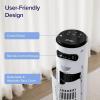 imageLEVOIT Tower Fan for Bedroom 20dB Quiet Desk Fan with 23fts Portable amp Easy to Carry 3Angle amp 5Speed Mini Oscillating Fan DC Motor Bladeless Remoter 12H Timer for Home Room Office WhiteIvory White
