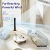 imageLEVOIT Tower Fan for Bedroom 20dB Quiet Desk Fan with 23fts Portable amp Easy to Carry 3Angle amp 5Speed Mini Oscillating Fan DC Motor Bladeless Remoter 12H Timer for Home Room Office WhiteIvory White