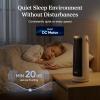 imageLEVOIT Tower Fan for Bedroom 20dB Quiet Desk Fan with 23fts Portable amp Easy to Carry 3Angle amp 5Speed Mini Oscillating Fan DC Motor Bladeless Remoter 12H Timer for Home Room Office WhiteWhite