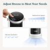 imageLEVOIT Tower Fan for Bedroom 20dB Quiet Desk Fan with 23fts Portable amp Easy to Carry 3Angle amp 5Speed Mini Oscillating Fan DC Motor Bladeless Remoter 12H Timer for Home Room Office WhiteWhite