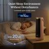 imageLEVOIT Tower Fan for Bedroom 20dB Quiet Desk Fan with 23fts Portable amp Easy to Carry 3Angle amp 5Speed Mini Oscillating Fan DC Motor Bladeless Remoter 12H Timer for Home Room Office WhitePink