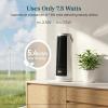 imageLEVOIT Tower Fan for Bedroom 20dB Quiet Desk Fan with 23fts Portable amp Easy to Carry 3Angle amp 5Speed Mini Oscillating Fan DC Motor Bladeless Remoter 12H Timer for Home Room Office WhiteWhite