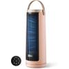 imageLEVOIT Tower Fan for Bedroom 20dB Quiet Desk Fan with 23fts Portable amp Easy to Carry 3Angle amp 5Speed Mini Oscillating Fan DC Motor Bladeless Remoter 12H Timer for Home Room Office WhitePink