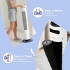 image:imageLEVOIT Classic 42inch Tower Fan for Home 1472 CFM Powerful Fan 22dB Quiet as You Sleep 90 LampR Oscillation 60 UampD Airflow 12H Timer 5Speed and 4 Modes with Temperature Sensor Remote ControlWhite