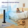 image:imageLEVOIT Classic 42inch Tower Fan for Home 1472 CFM Powerful Fan 22dB Quiet as You Sleep 90 LampR Oscillation 60 UampD Airflow 12H Timer 5Speed and 4 Modes with Temperature Sensor Remote ControlWhite