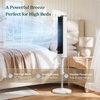 image:imageLEVOIT Classic 42inch Tower Fan for Home 1472 CFM Powerful Fan 22dB Quiet as You Sleep 90 LampR Oscillation 60 UampD Airflow 12H Timer 5Speed and 4 Modes with Temperature Sensor Remote ControlWhite