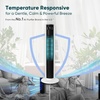image:imageLEVOIT Classic 42inch Tower Fan for Home 1472 CFM Powerful Fan 22dB Quiet as You Sleep 90 LampR Oscillation 60 UampD Airflow 12H Timer 5Speed and 4 Modes with Temperature Sensor Remote ControlWhite