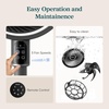 image:imageLEVOIT Standing Fan for Bedroom 20dB Quiet Pedestal Fan for Sleep 1024 CFM UltraHigh Airflow 90 Oscillating Floor Fan DC Motor 5 Speeds 12H Timer Remote for Home Room Office WhiteNew CoreBreeze Grey Smart