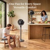 image:imageLEVOIT Standing Fan for Bedroom 20dB Quiet Pedestal Fan for Sleep 1024 CFM UltraHigh Airflow 90 Oscillating Floor Fan DC Motor 5 Speeds 12H Timer Remote for Home Room Office WhiteNew CoreBreeze Grey Smart