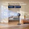 image:imageLEVOIT Standing Fan for Bedroom 20dB Quiet Pedestal Fan for Sleep 1024 CFM UltraHigh Airflow 90 Oscillating Floor Fan DC Motor 5 Speeds 12H Timer Remote for Home Room Office WhiteNew CoreBreeze Grey Smart