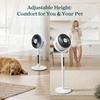 image:imageLEVOIT Standing Fan for Bedroom 20dB Quiet Pedestal Fan for Sleep 1024 CFM UltraHigh Airflow 90 Oscillating Floor Fan DC Motor 5 Speeds 12H Timer Remote for Home Room Office WhitePro White
