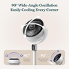 image:imageLEVOIT Standing Fan for Bedroom 20dB Quiet Pedestal Fan for Sleep 1024 CFM UltraHigh Airflow 90 Oscillating Floor Fan DC Motor 5 Speeds 12H Timer Remote for Home Room Office WhiteNew CoreBreeze White