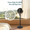 image:imageLEVOIT Standing Fan for Bedroom 20dB Quiet Pedestal Fan for Sleep 1024 CFM UltraHigh Airflow 90 Oscillating Floor Fan DC Motor 5 Speeds 12H Timer Remote for Home Room Office WhiteNew CoreBreeze Grey Smart
