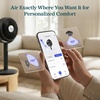 image:imageLEVOIT Standing Fan for Bedroom 20dB Quiet Pedestal Fan for Sleep 1024 CFM UltraHigh Airflow 90 Oscillating Floor Fan DC Motor 5 Speeds 12H Timer Remote for Home Room Office WhitePro Black Smart