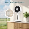 image:imageLEVOIT Standing Fan for Bedroom 20dB Quiet Pedestal Fan for Sleep 1024 CFM UltraHigh Airflow 90 Oscillating Floor Fan DC Motor 5 Speeds 12H Timer Remote for Home Room Office WhitePro White