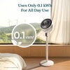 image:imageLEVOIT Standing Fan for Bedroom 20dB Quiet Pedestal Fan for Sleep 1024 CFM UltraHigh Airflow 90 Oscillating Floor Fan DC Motor 5 Speeds 12H Timer Remote for Home Room Office WhiteNew CoreBreeze White