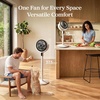image:imageLEVOIT Standing Fan for Bedroom 20dB Quiet Pedestal Fan for Sleep 1024 CFM UltraHigh Airflow 90 Oscillating Floor Fan DC Motor 5 Speeds 12H Timer Remote for Home Room Office WhiteNew CoreBreeze White