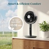 image:imageLEVOIT Standing Fan for Bedroom 20dB Quiet Pedestal Fan for Sleep 1024 CFM UltraHigh Airflow 90 Oscillating Floor Fan DC Motor 5 Speeds 12H Timer Remote for Home Room Office WhitePro Black Smart